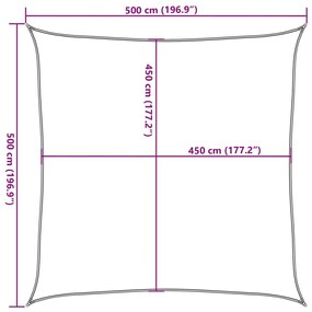 Πανί Σκίασης Κρεμ 5 x 5 μ. από HDPE 160 γρ./μ² - Κρεμ