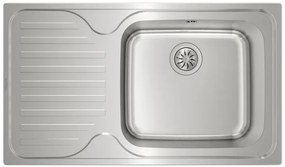 Teka Classic Max 1C 1E Super Bowl Ένθετος Νεροχύτης Inox Λείος με ποδιά αριστερά 86x50cm
