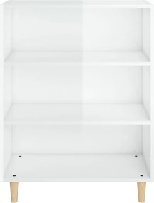 vidaXL Ντουλάπι Γυαλιστερό Λευκό 69,5x32,5x90 εκ. Επεξεργασμένο Ξύλο