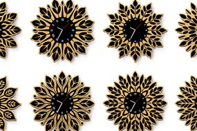 Σετ των 3 Intra απο ξύλο plywood 3mm-4mm πάχος Boho Ρολόι τοίχου Art Design Δίασταση 8x8 cm INTRAFABR-121066763