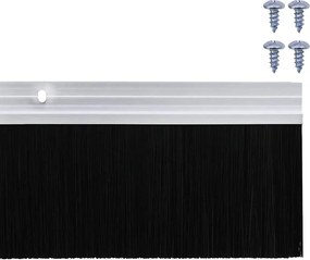 vidaXL Σφραγίδες πόρτας με βούρτσες που προσαρτώνται 2 pcs Ασημί