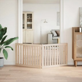 vidaXL Πόρτα Σκύλου Πτυσσόμενη 2 Πάνελ 160 εκ. από Ξύλο Λεύκας