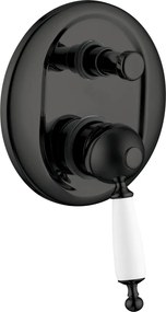 Bugnatese Oxford 6372 Black Matt - Μίκτης εντοιχισμού 2 εξοδων με εκτροπεα