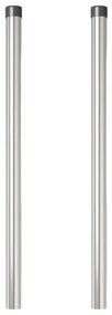 vidaXL Πό posts φράχτη 2 pcs Ασημί 80 cm Γαλβανισμένος χάλυβας