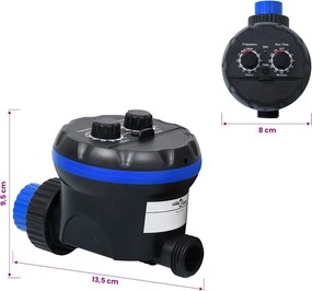 vidaXL Προγραμματιστής Ποτίσματος Μονός με Σφαιρικές Βαλβίδες