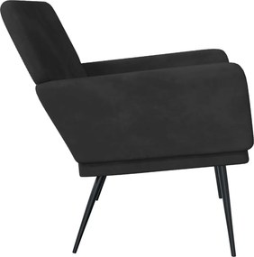 vidaXL Πάγκος Μαύρος 108x79x79 εκ. Βελούδινος