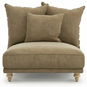 Πολυθρόνα χωρίς μπράτσα από βελούδο stonewashed, Lazare