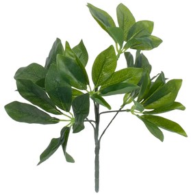 SCHEFFLERA 78222 Τεχνητό Φυτό Σεφλέρα - Μπουκέτο Διακοσμητικών Φυτών - Κλαδιών με Φύλλωμα Πράσινο Υ30cm