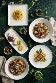 WHITE ΠΙΑΤΟ ΒΑΘΥ ΣΤΡΟΓΓ. 19ΕΚ WAVY MATTE ΜΕΛΑΜΙΝΗΣ