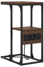 vidaXL Κομοδίνο Καφέ δρυς 41.5 x 26 x 60.5 εκ Επεξεργασμένο ξύλο