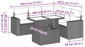 ΣΑΛΟΝΙ ΚΗΠΟΥ 6 ΤΕΜΑΧΙΩΝ ΑΠΟ ΓΚΡΙ ΣΥΝΘΕΤΙΚΟ ΡΑΤΑΝ ΜΕ ΜΑΞΙΛΑΡΙΑ 3267270