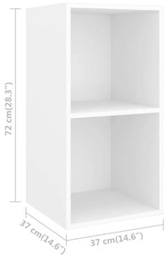 Έπιπλο Τηλεόρασης Κρεμαστό Λευκό 37x37x72 εκ. από Επεξ. Ξύλο 805471