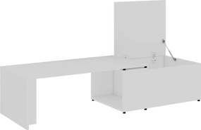 vidaXL Τραπεζάκι Σαλονιού Λευκό 150 x 50 x 35 εκ. από Επεξ. Ξύλο