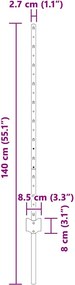 vidaXL Στύλος Περιφράξεων 5 pcs Ασημί 100 cm Ατσάλι