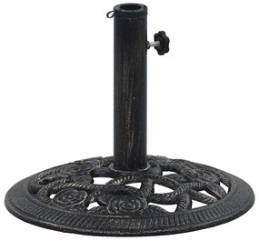 vidaXL Βάση Ομπρέλας Μαύρη / Μπρονζέ 9 κ. 40 εκ. από Χυτοσίδηρο