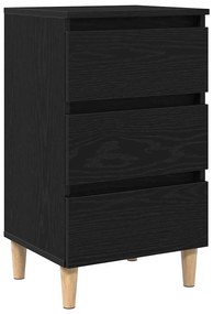 vidaXL Κομοδίνο Μαύρη δρυς 40 x 35 x 69 εκ. Επεξεργασμένο ξύλο