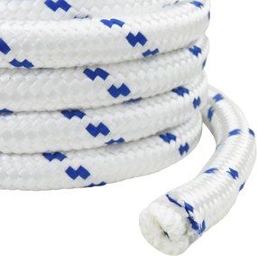 vidaXL Σχοινί Boat 60 χιλ. 10 m Λευκό και Μπλε polypropylene