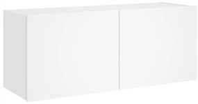 vidaXL Έπιπλο Τοίχου Τηλεόρασης με LED Λευκό 100x35x41 εκ.