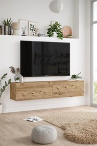 Stewehome Έπιπλο τηλεόρασης με ντουλάπι από πεύκο 140x32x29 cm