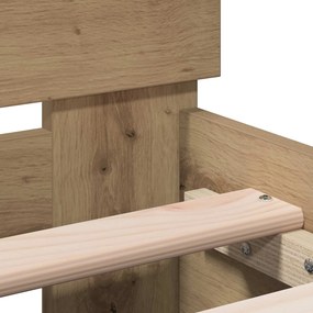 vidaXL Σκελετός Κρεβατιού Artisan Δρυς 80 x 200 cm Επεξεργασμένο Ξύλο