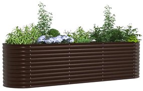 vidaXL Καφέ Κήπος Ανασήκωμα 320 x 80 x 81 εκ. από Γαλβανισμένο Ατσάλι
