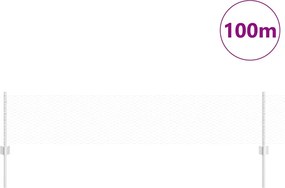 vidaXL Τεντώτο με στήριγμα Ασημί 0,4 x 100 μ Ατσάλι