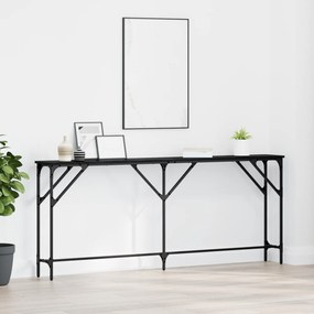 vidaXL Τραπέζι Κονσόλας Μαύρης Δρυός 180x23x75 εκ. Κατασκευασμένο Ξύλο