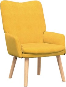 vidaXL Πολυθρόνα Απαλό Κίτρινο 63 x 67 x 94 εκ. ύφασμα