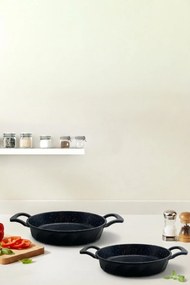 Stewehome Σετ 2 τεμαχίων από χυτοσίδηρο τηγάνι Μαύρο