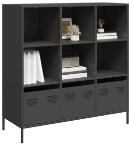vidaXL Ντουλάπι Μαύρο 101,5x39x103,5 εκ. από Χάλυβα