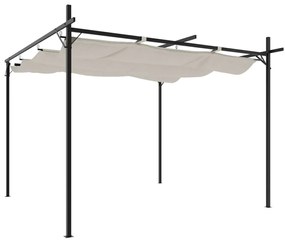 vidaXL Πέργκολα με Πτυσσόμενη Οροφή Κρεμ 295 x 292 x 230 εκ.