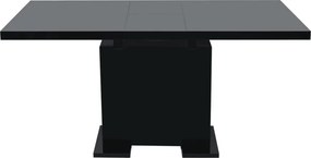 vidaXL Τραπεζαρία Επεκτεινόμενη Γυαλιστερή Μαύρη