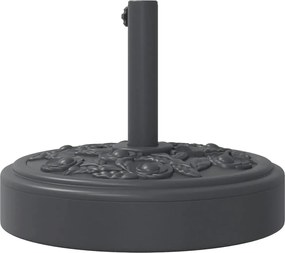 vidaXL Βάση Ομπρέλας Ασημί για Ιστό Ø38/48 χιλ. 25 κ. Γρανίτη