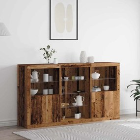 vidaXL Πλαϊνό γραφείο Παλαιό ξύλο 181.5 x 37 x 100 εκ