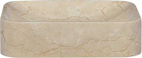 vidaXL Νιπτήρας Κρεμ 40 x 40 x 10 εκ. Μαρμάρινος