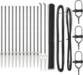 vidaXL Στύλος Περιφράξεων Γκρι 25 x 1,6 μ (25 mm δίχτυ)