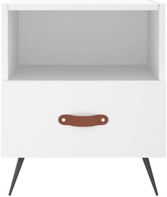 vidaXL Κομοδίνα 2 τεμ. Λευκά 40 x 35 x 47,5 εκ. από Επεξεργασμένο Ξύλο