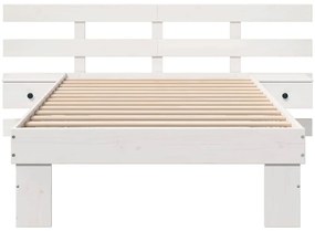 vidaXL Σκελετός Κρεβατιού Λευκό 80 x 200 cm Μασίφ ξύλο πεύκου