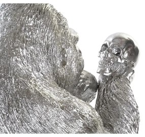 Διακοσμητική Φιγούρα DKD Home Decor Ασημί Αποικιακό Γορίλας 38,5 x 33 x 43,5 cm