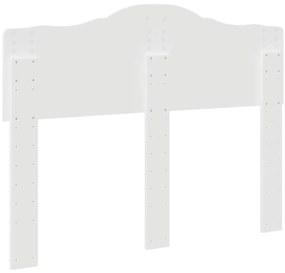 vidaXL Κεφαλάρι με κεφαλάρι Λευκό 135 cm Επεξεργασμένο ξύλο