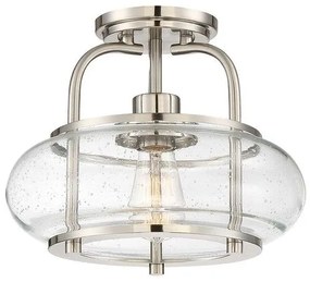 Πλαφονιέρα Φωτιστικό Οροφής 1xE27 Ύψος 25cm Trilogy Elstead Lighting QZ-TRILOGY-SFS-BN Νίκελ Ματ