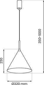 Κρεμαστό Φωτιστικό Capital White Ø32cm Λευκό