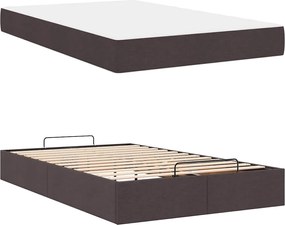 vidaXL Σκελετός κρεβατιού με στρώμα 2 pcs Ώχρα ύφασμα