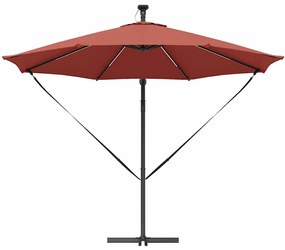 vidaXL Ομπρέλα Cantilever Banana Τερακότα 294 x 294 x 248 cm
