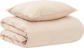 vidaXL Σετ Παπλωμάτων Μπεζ 137 x 200 cm Βαμβάκι, Καπόκ, Πολυεστέρας