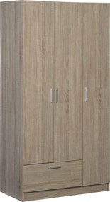 Ντουλάπα τρίφυλλη Wilson 3DS-Fusiko - PVC,Μοριοσανίδα,MDF - PoliHome