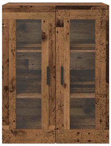 vidaXL Ντουλάπια Τοίχου 2 pcs Παλαιό ξύλο 69.5 x 34 x 90 εκ.