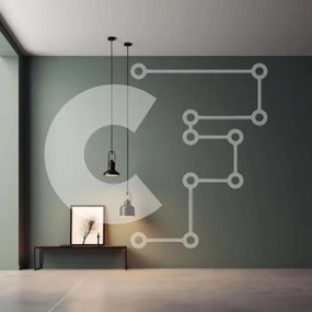 Intra Συλλεκτικό Ξύλινο Παζλ Plywood 4mm - Κενό δωμάτιο με πράσινο τοίχο και φωτιστικά Σε Ξύλινο Κουτί - Διαστάσεις Puzzle: 10x10 cm – 25 κομμάτια