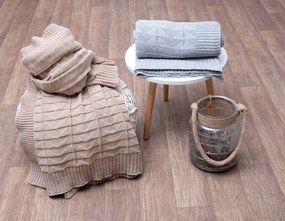 Κουβέρτα/Ριχτάρι Καναπέ Πλεκτή 125x170 Νόλαν Μπεζ Viopros