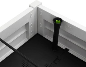 vidaXL Ζαρντινιέρα Κήπου Υπερυψωμένη Λευκή 110x45x79 εκ. Πολυπρ/λένιο